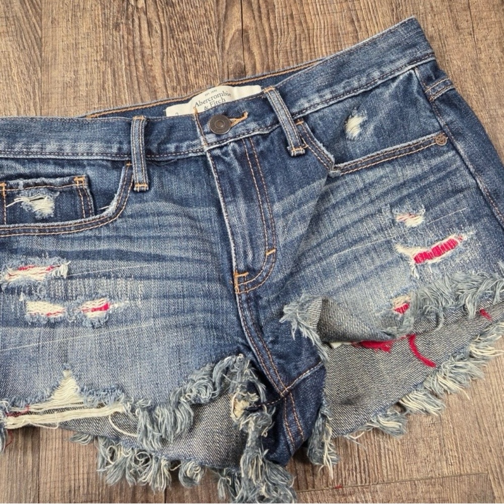 Abercrombie & Fitch Distressed Blue Jean Shorts. Vintage